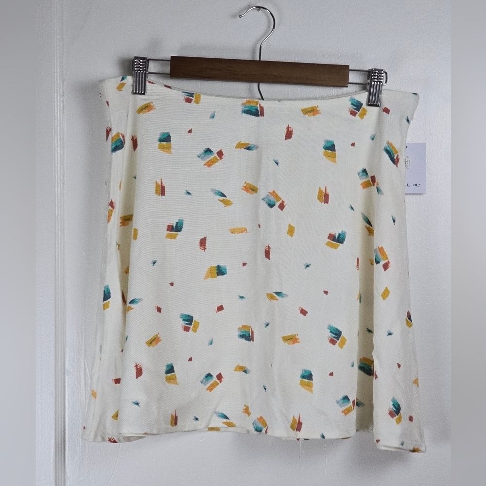 NWT O'Neill White Abstract Print Skirt XL